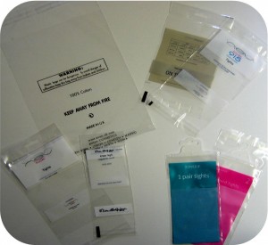 T-shirt & textile plastic bags (click for full size)